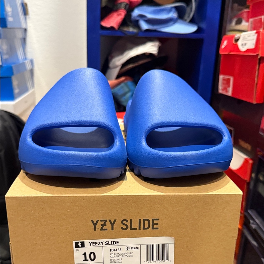 adidas Kids Blue Slide Slippers